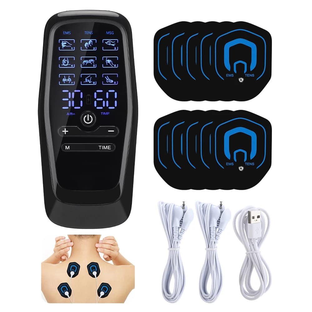 Massaggiatore Elettrico Portatile Intelligente per Collo, Mini Patch Massaggiante Ricaricabile per Corpo e Collo con Livelli Multipli Regolabili