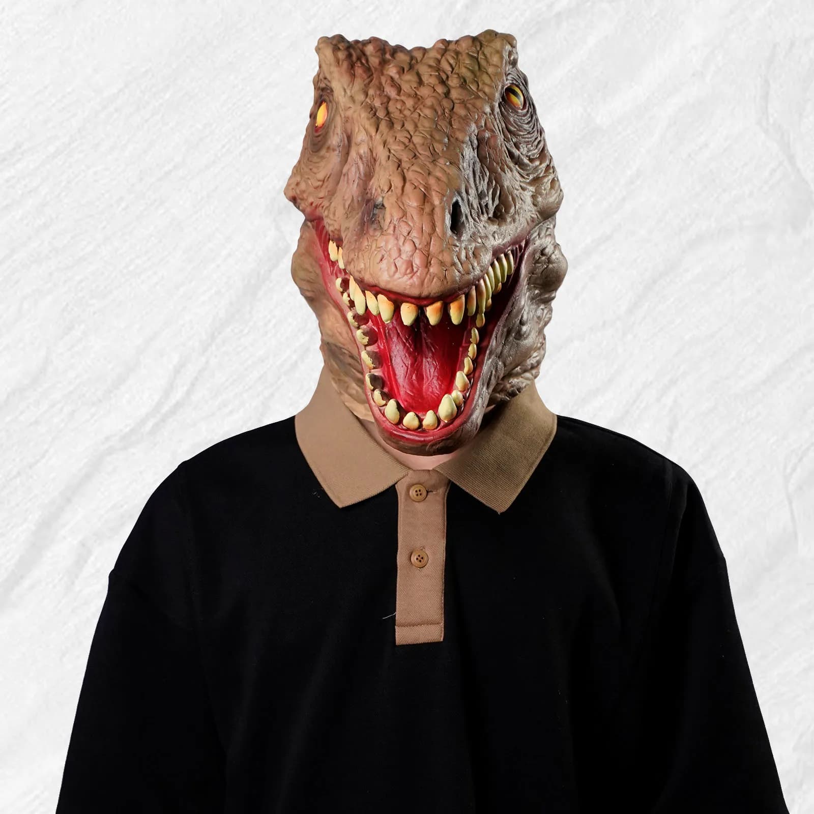 Dinosaur-shaped latex masks, accessories and scene objects for costumes, cosplays, lifelike latex masks with total face coverage for cosplay parties, the perfect complement