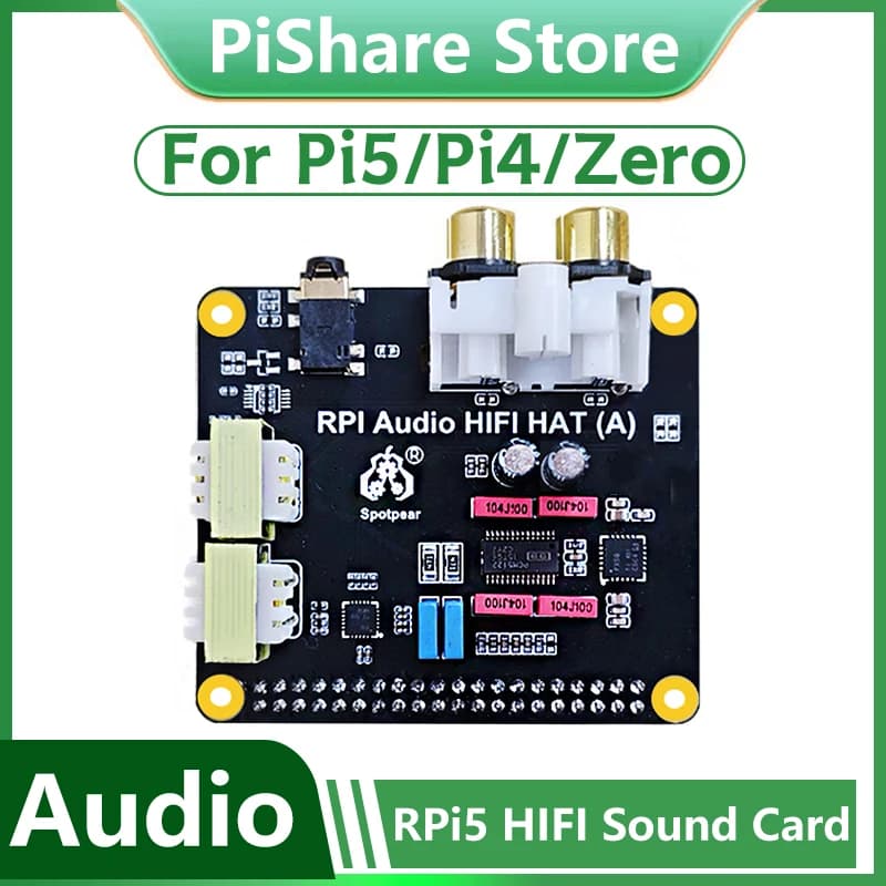 DAC audio card Raspberry Pi 5 PCM5122 I2S also for the PI4 /PI3 /Zero series