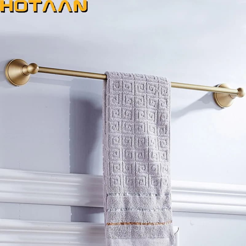VENDITA CALDA, portasciugamani da bagno in ottone antico, portasciugamani singolo, portasciugamani in ottone massiccio con YT-13596