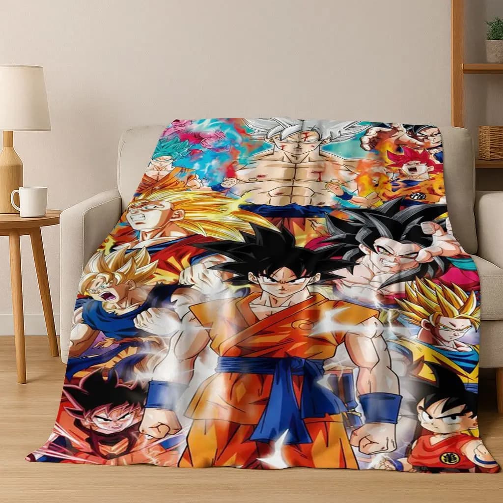 Coperta di flanella 3D Anime giapponese D-Dragon B-Ball Coperta morbida e calda per camera da letto Soggiorno Letto Viaggi Campeggio Picnic Regalo