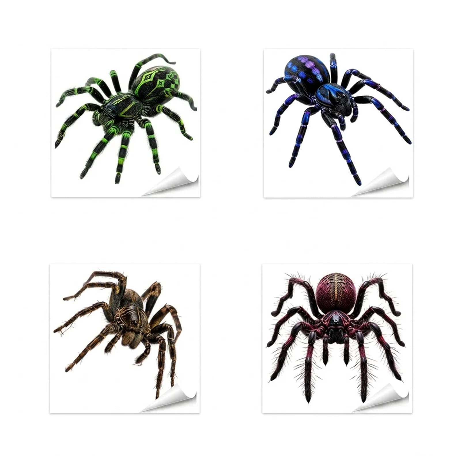 Halloween Spider Stickers Waterproof PVC Broken Hole Decals for Universal Cars Walls Parties DIY Decorative Stickers