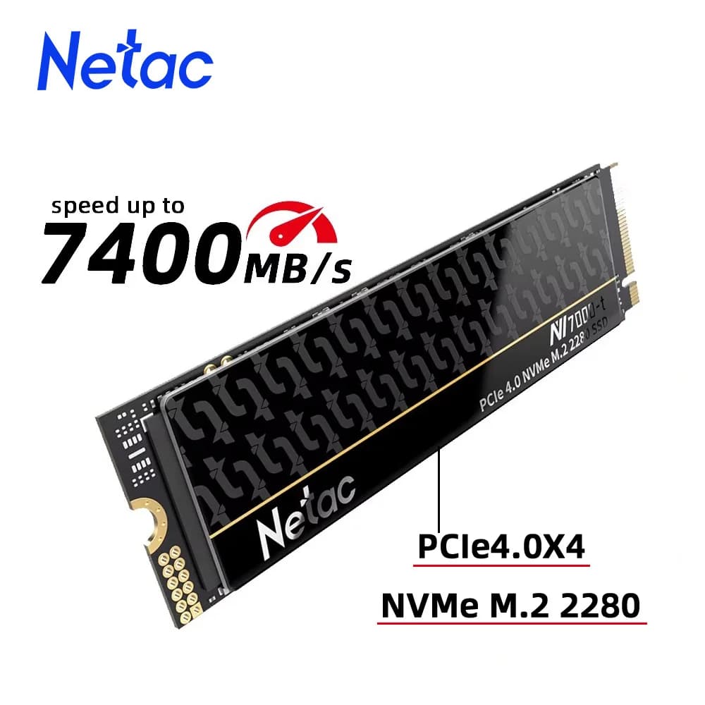 Netac 1TB 2TB 4TB M2 SSD NVMe 512gb PCIe4.0 M.2 2280 NV5000t NV7000t Disco rigido interno a stato solido per PS5 Laptop Desktop