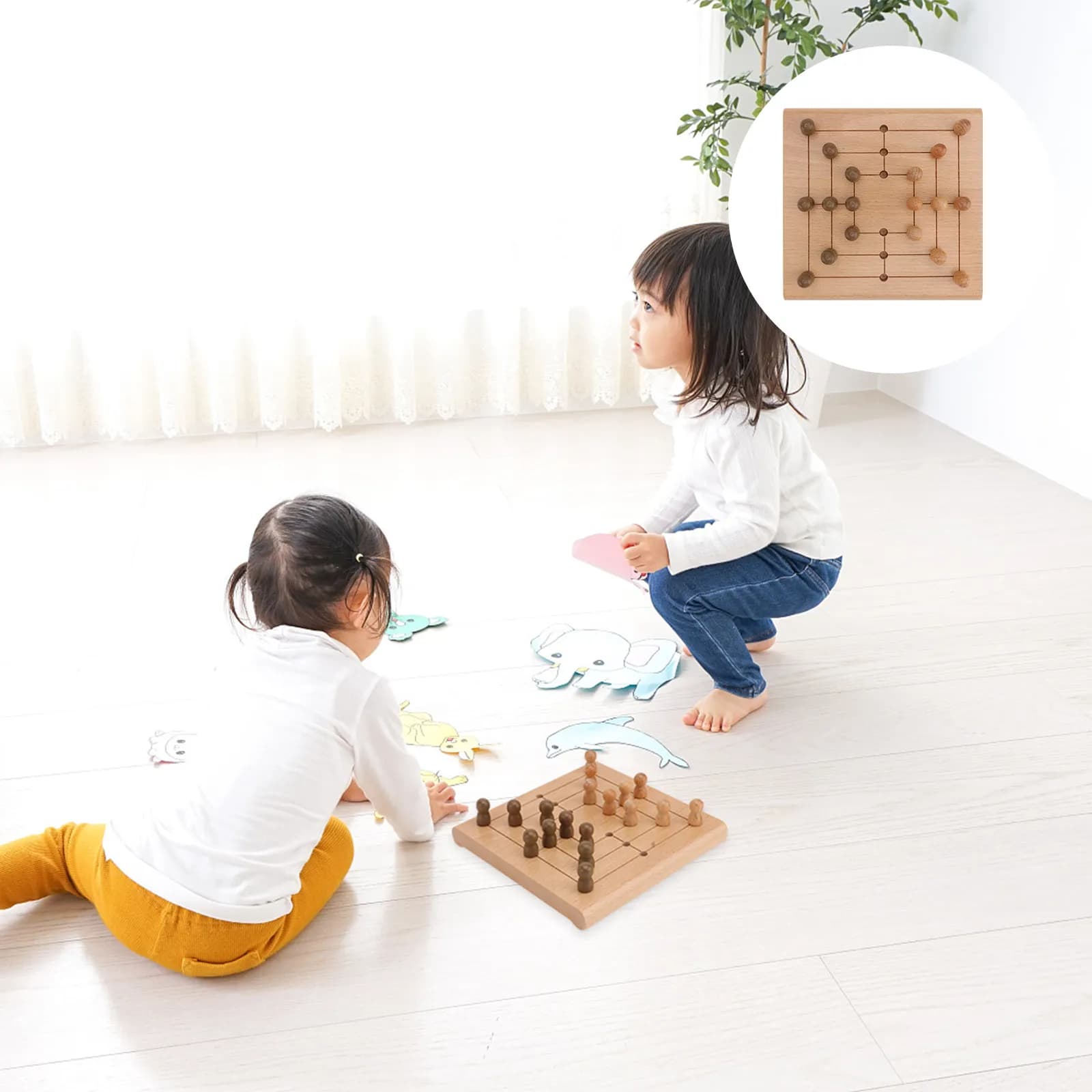 1 set di giochi per bambini, scacchiera in legno, gioco educativo per il pensiero logico, la coordinazione e l'apprendimento