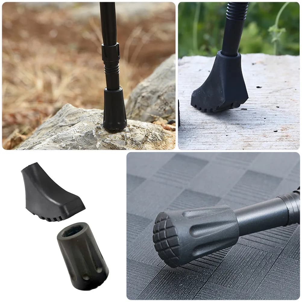 8 Piece Tip Covers Anti-slip for Trekking Sticks, Stick Feet Protectors, Hiking Stick Tips, Safety Stops for Climbing