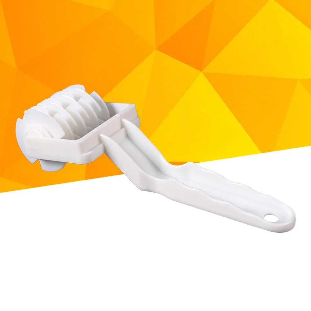 Strumento per tagliare il rullo a reticolo Strumento per cuocere la cottura in plastica premium per impasto, pasticceria, biscotti, bianco, taglia S