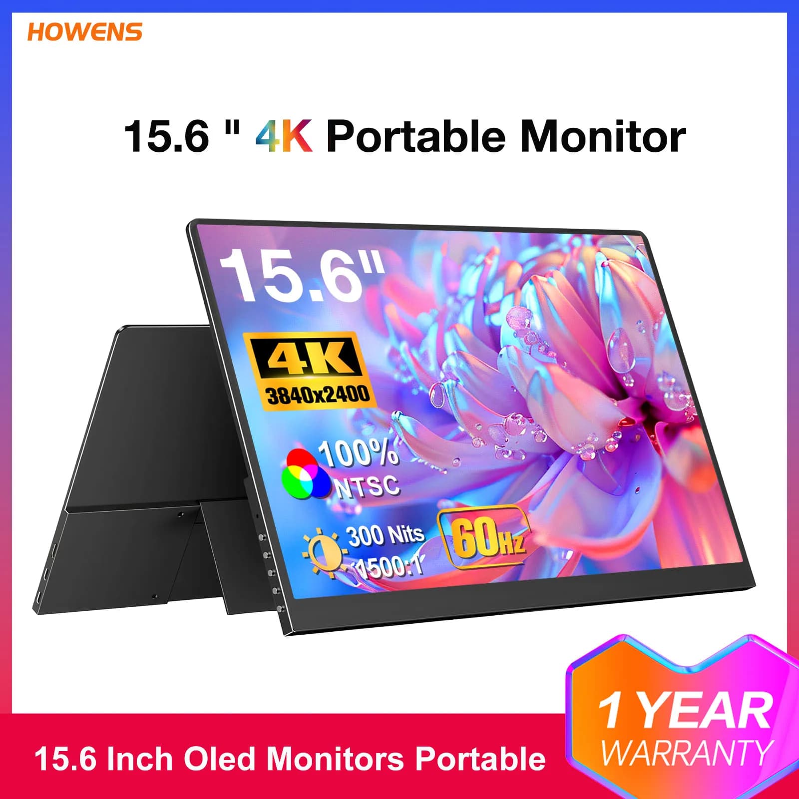 Monitor Oled portatili da 15,6 pollici 3840x2400 Display esteso IPS 16:10 100% NTSC VESA USB Type-C Mini HDMI per Xbox Switch Laptop