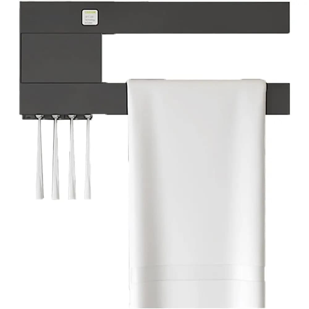 Electric heated towel rack with timer Intelligent portable toothbrush shelf Bathrooms Wall towel rack for carbon fiber hotel Pl