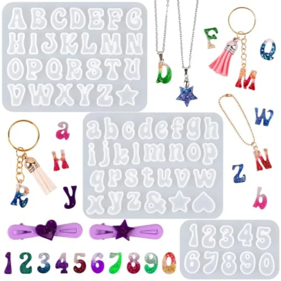 Resin s - 3Pcs Letter s for Epoxy Casting Small Number Silicone for DIY Earring Necklace Jewelry Resin Crafts Decor