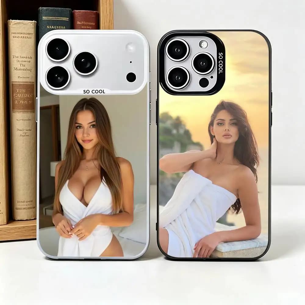 Mahlagha Jaberi Exotic Beauty Phone Case For iPhone 17,16,15,14,13,12,11 Plus Pro Max Colored Silver Funda Bumbe
