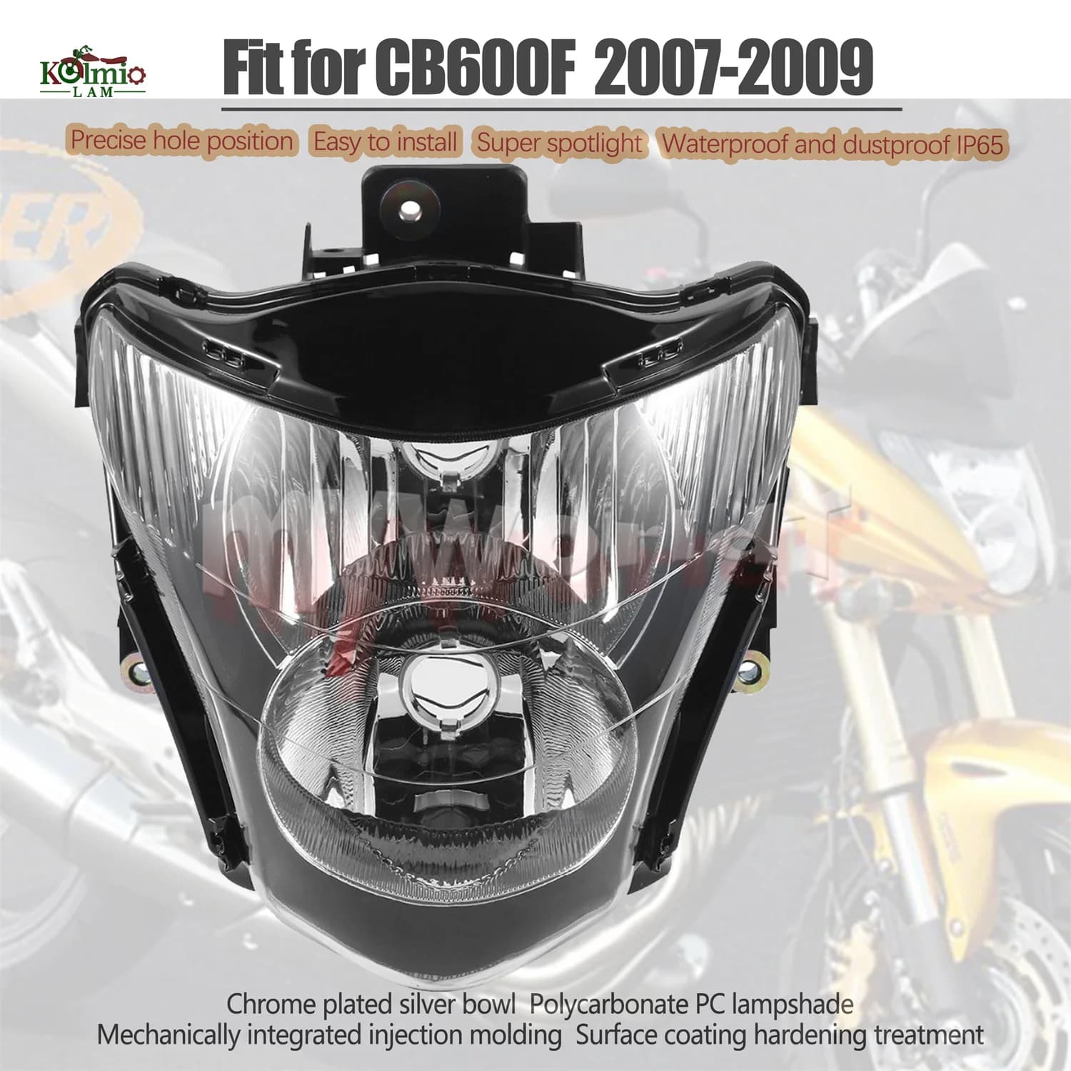 Misura Per Honda CB600F CB900F Hornet 600 900 2007 - 2009 Moto Faro di Montaggio Faro Luce CB600 CB900 F 2008 07 08 09