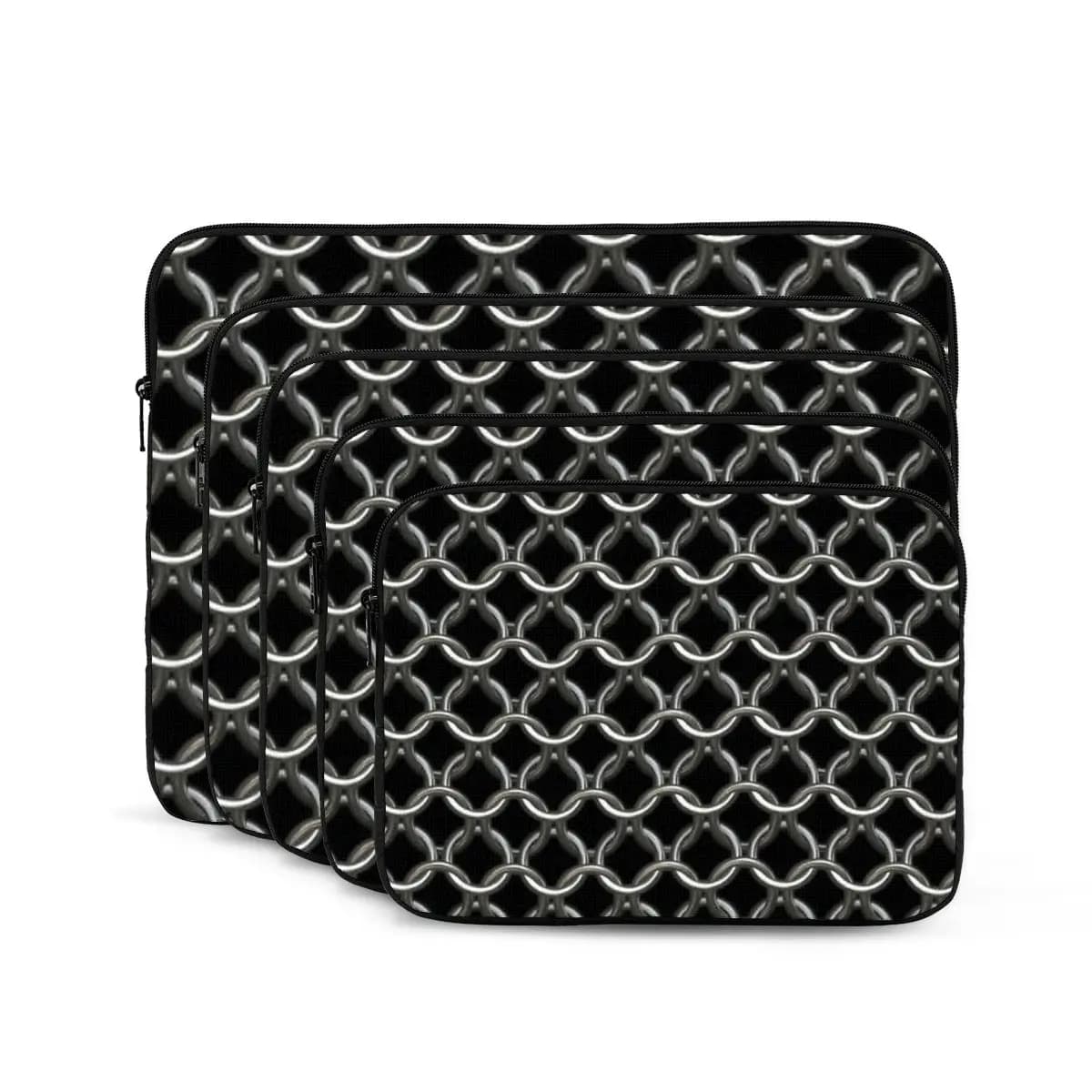 Metal Chainmail Medieval Armor Notebook Laptop Bag Case Pouch For Macbook Air Pro Tablet Shockproof Case Bag