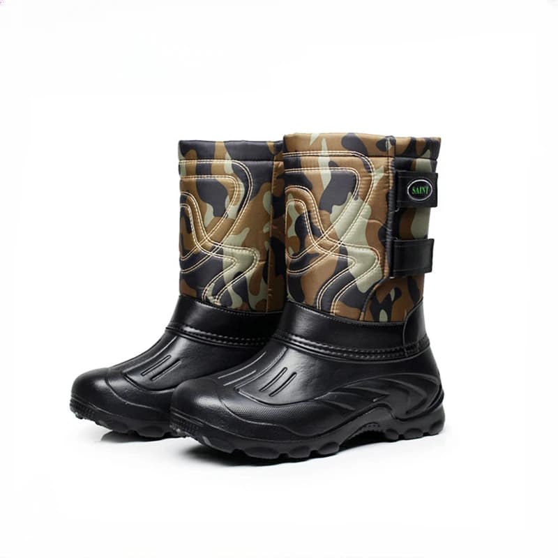Scarpe da pesca da uomo invernali e autunnali impermeabili e resistenti al freddo, scarponi da trekking e da neve in peluche antiscivolo e staccabili40-46