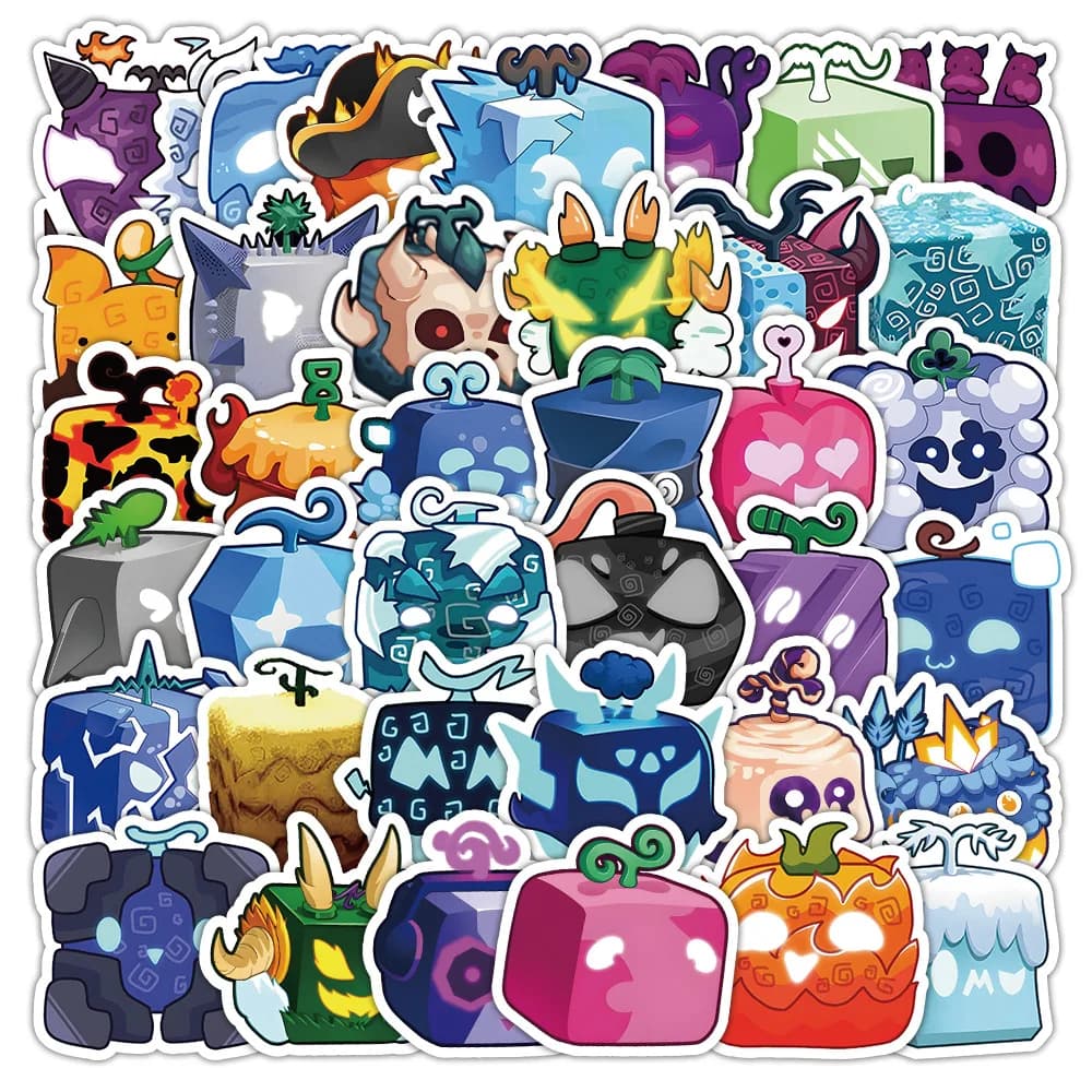 60 pieces BLOX FRUITS Graffiti stickers water bottle portable phone luggage bag for bicycle skateboard children's adhesive for adults