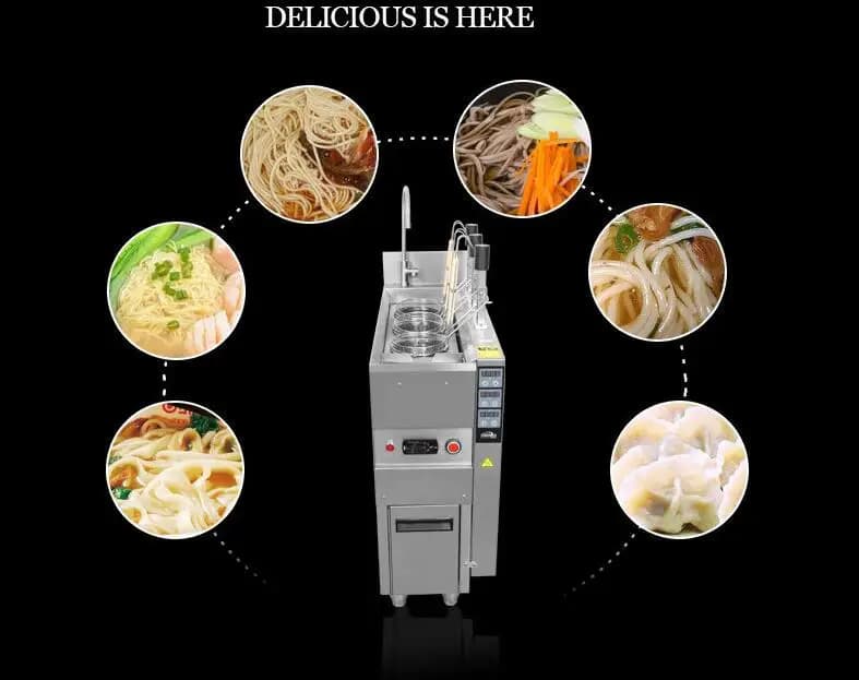 Macchina per pasta automatica Fornello per noodle Caldaia per noodle in acciaio inossidabile Macchina per cucinare noodle commerciale IZML-3