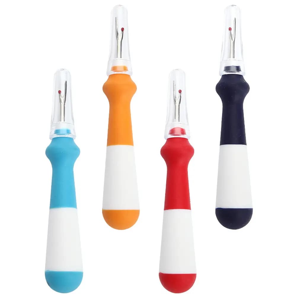 4Pcs Heavy Duty Seam Ripper Set Thread Ripper for Sewing Embroidery Unpicking Fast Easy Access Small Spaces Ergonomic Grip