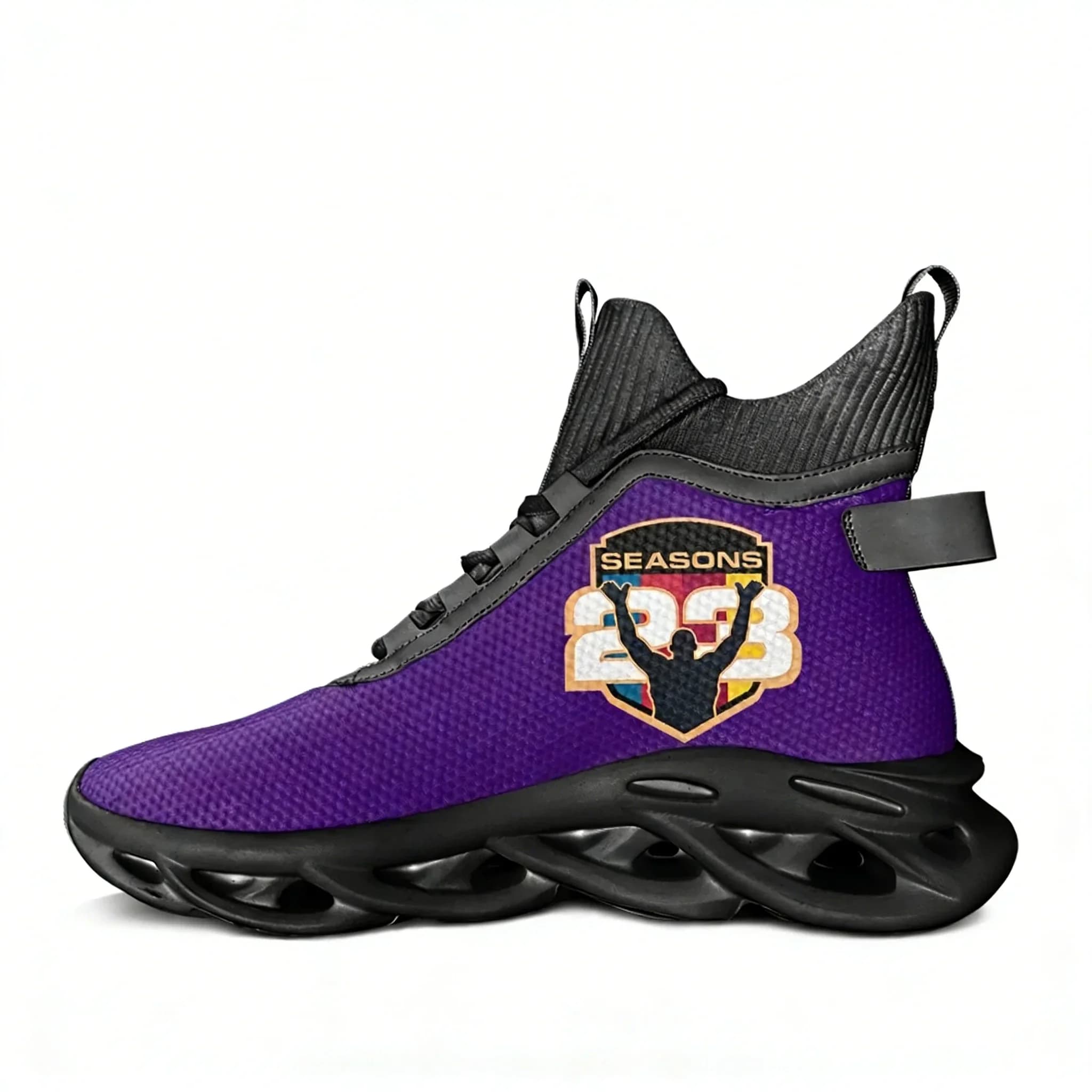 Scarpe da Basket High-Top Modello 23 Seasons King Los Angeles, Sneakers Sportive Unisex, Calzature Personalizzate