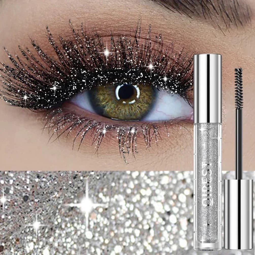 1 PC Diamond Mascara Brilliant Galassia Paillettes Sweat Test Glitter Eyelash Quick Dry Duration Curling Mascara Thick Shimmer Makeup