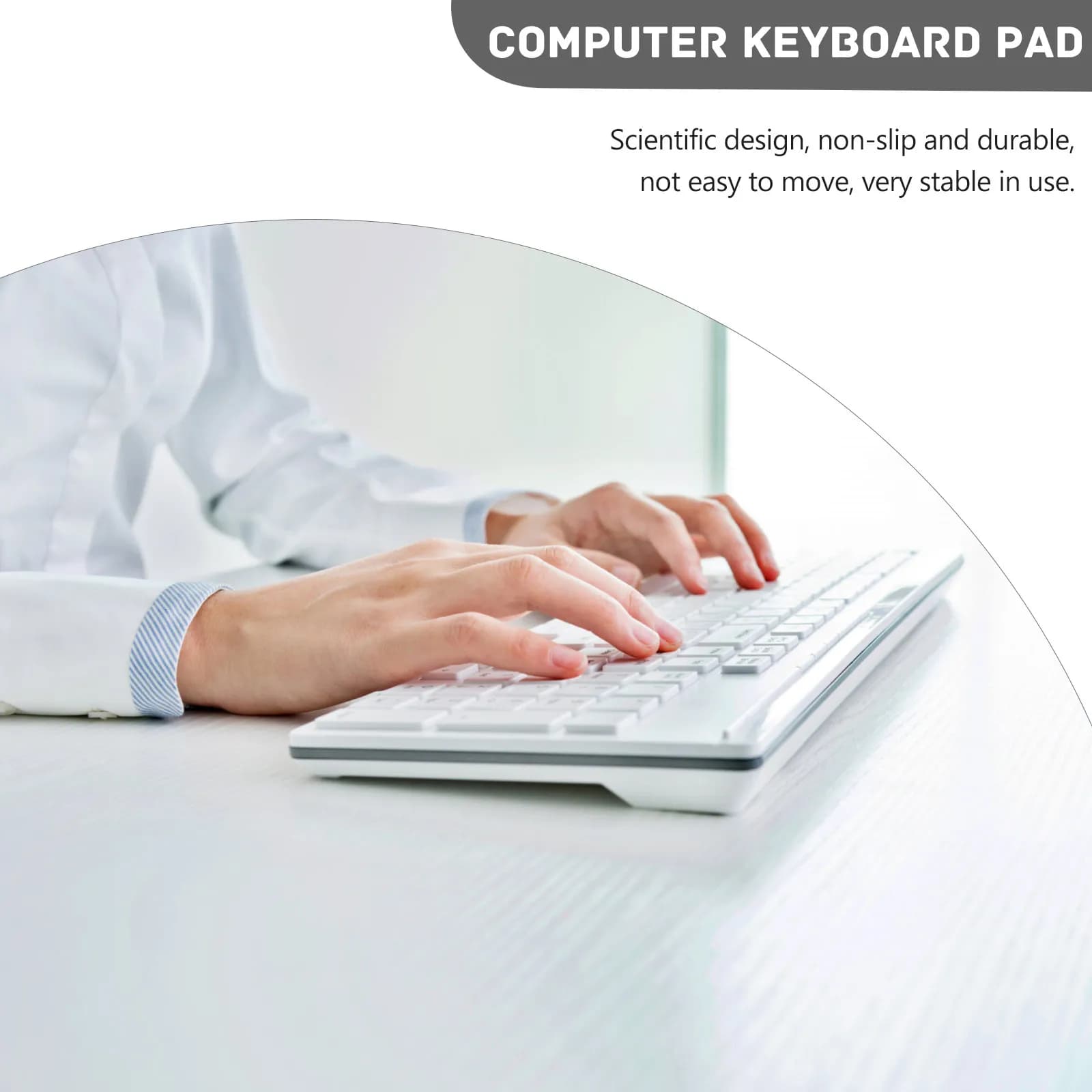 2-piece keyboard support, portable and stable mechanical keyboard support, with aluminium raised feet, reduces wrist fatigue, ergonomic