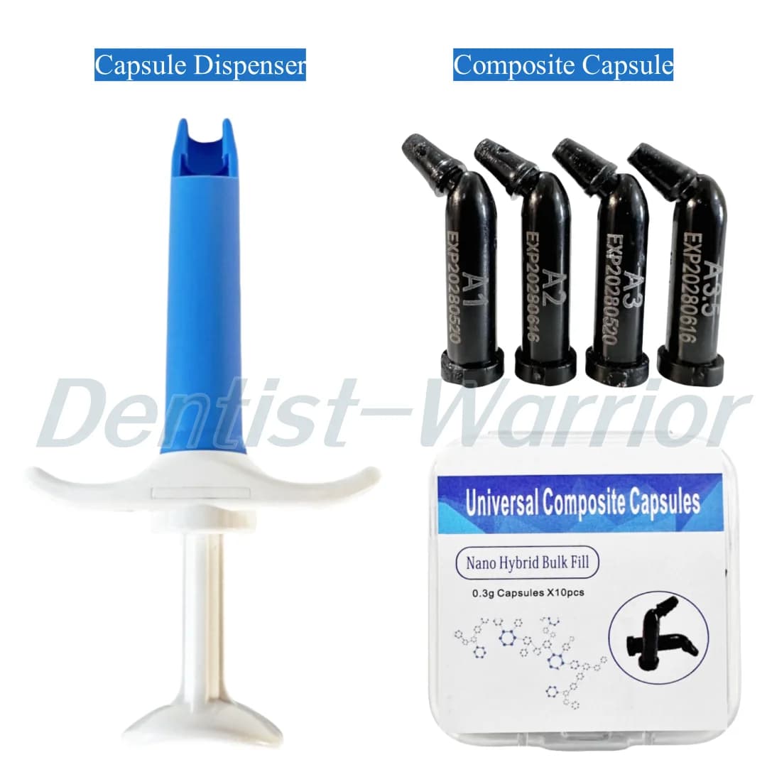 Capsules of unidio dental Composite Resin Photopolymerization Capsula Ombra 0.3 g/pz A1/A2/A3/A3.5 Dispenser capsules