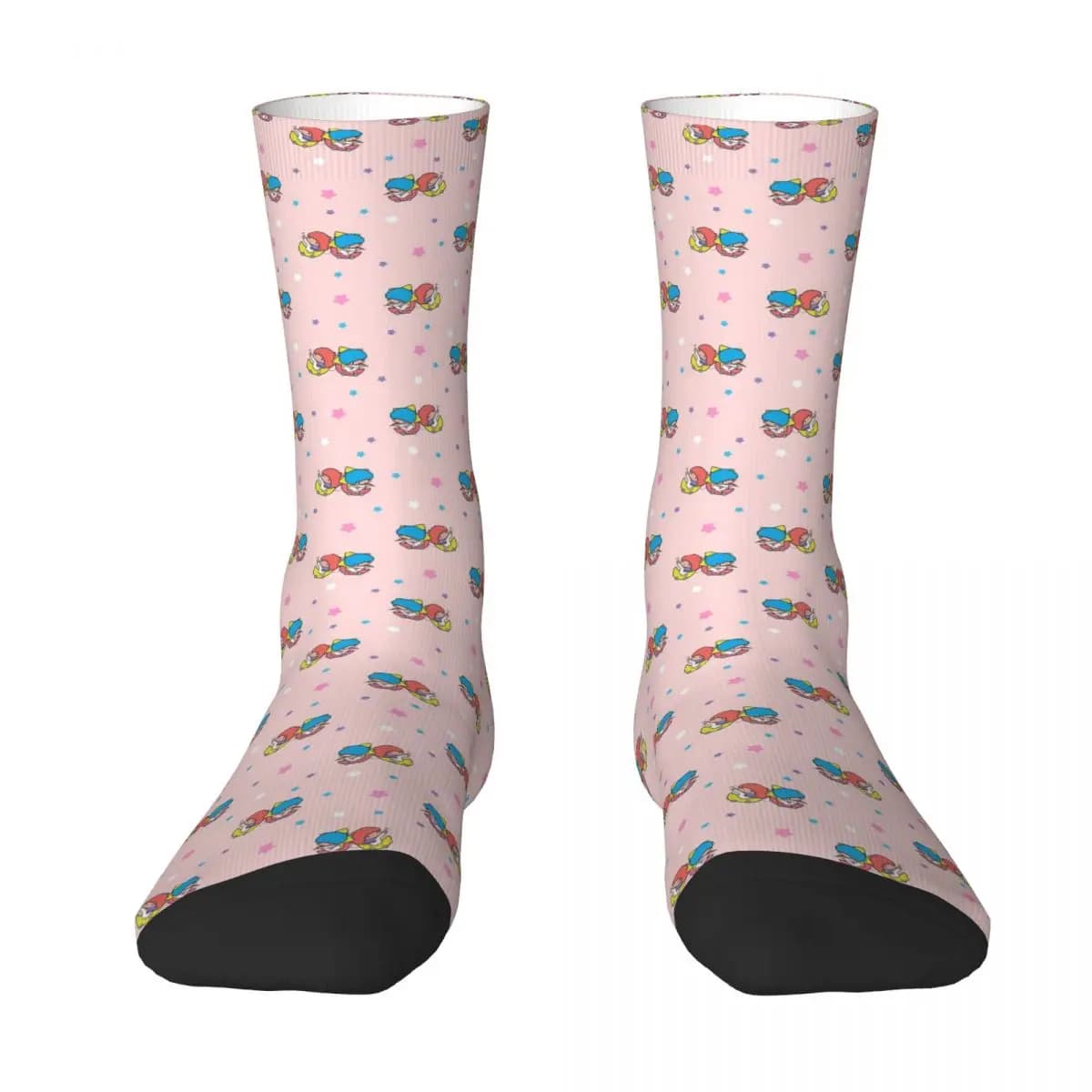 Star Twins Over Train Of Moons Socks Harajuku Super Soft Socks Long socks for all seasons Accessories for unisex birthday gift