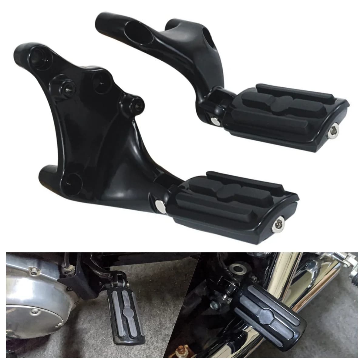 Moto Passeggero Pedane Resto Pedale Kit di Montaggio Per Harley Sportster Iron XL 883 1200 72 Quarantotto 2014-2022 Nero