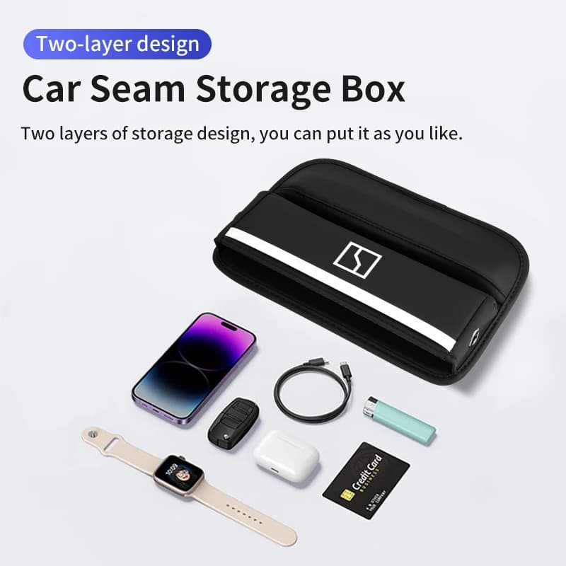 Universal Car Seat Gap Storage Box Cable Organiser Case Accessories For Zeekr X 001 009 2022 2023 2024 Al