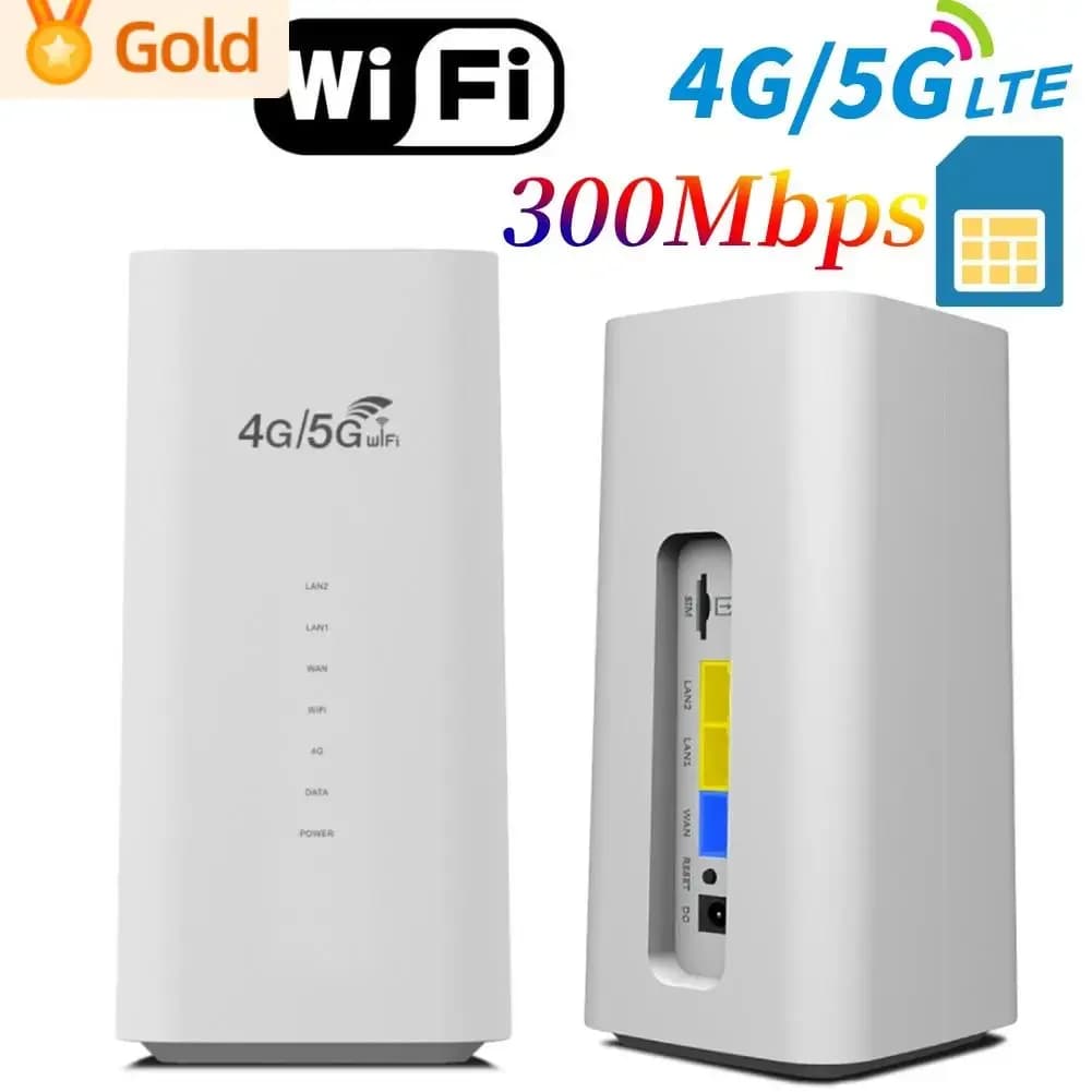 Router Wireless 300Mbps CPE 4G Router WiFi 3 RJ45 con Slot per SIM Card Antenna interna a ampia copertura per interni ed esterni