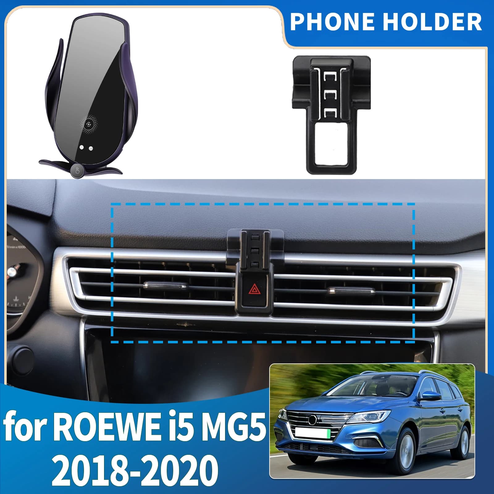 Supporto per telefono integrato per schermo auto per ROEWE i5 MG5 2018 2019 2020 - Accessori auto