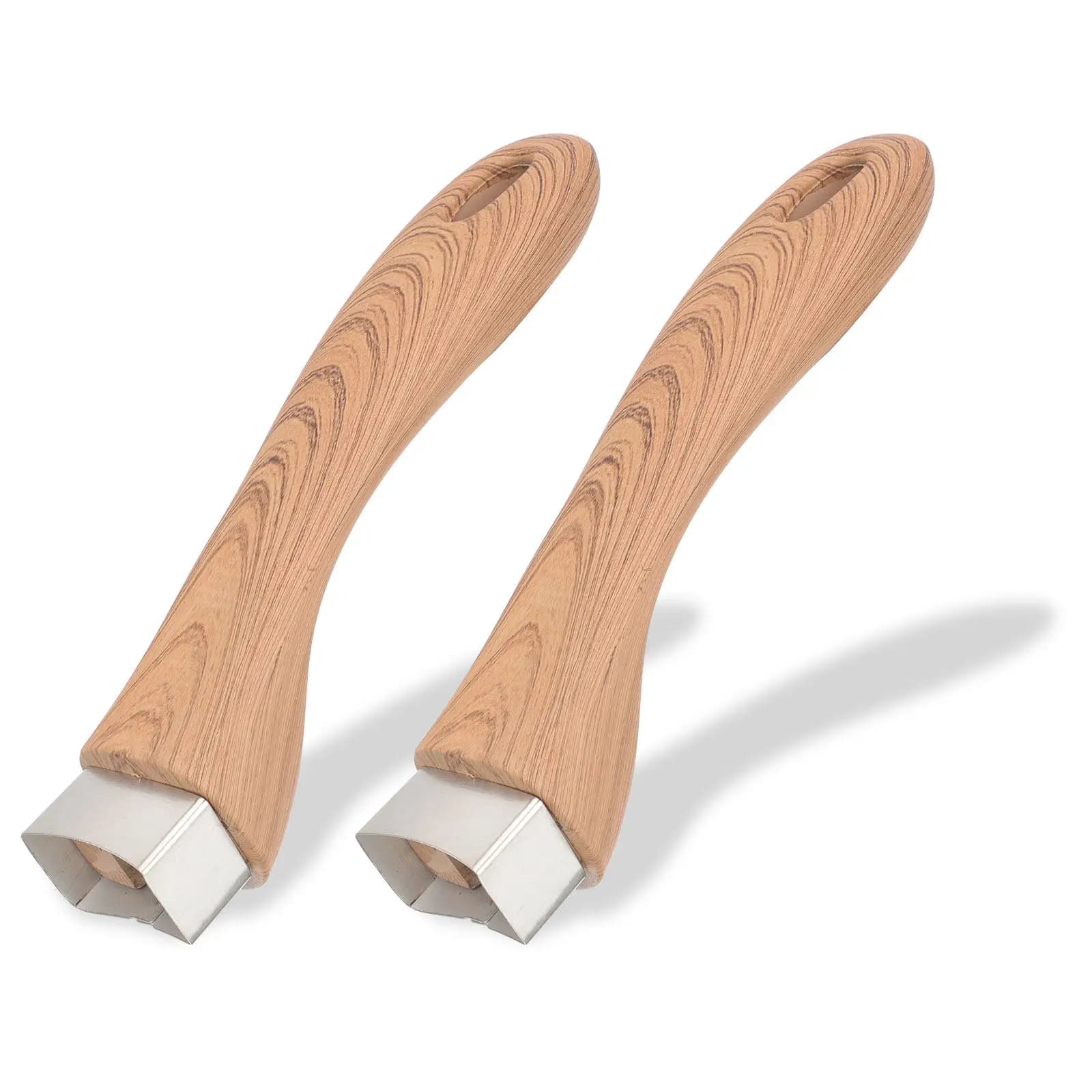2 Pezzi Manico per Pentola Effetto Legno in Bachelite Premium, Staccabile Universale Lungo per Sostituzione Utensili da Cucina, Padelle e Wok