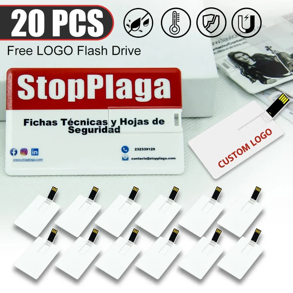 20 PCS/LOT Free logo 100% capacity 4GB 8GB 16GB 32Gb credit card USB Flash Drive customized logo top quality Creative Pendrive