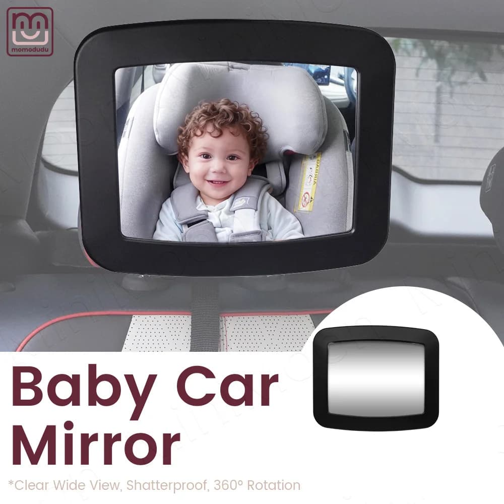 360 ° Specchietto Auto Girevole Infrangibile per Bambini, Monitor Ampio Angolo per Sedile Posteriore per la Sicurezza dei Neonati Rivolti all'Indietro