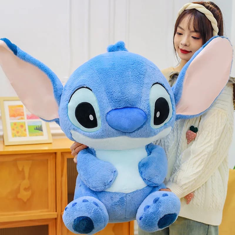 Disney Kawaii Stitch peluche bambola di pezza a punto grande per bambini compleanno regalo di Natale carino Lilo e Stitch giocattoli morbidi all'ingrosso