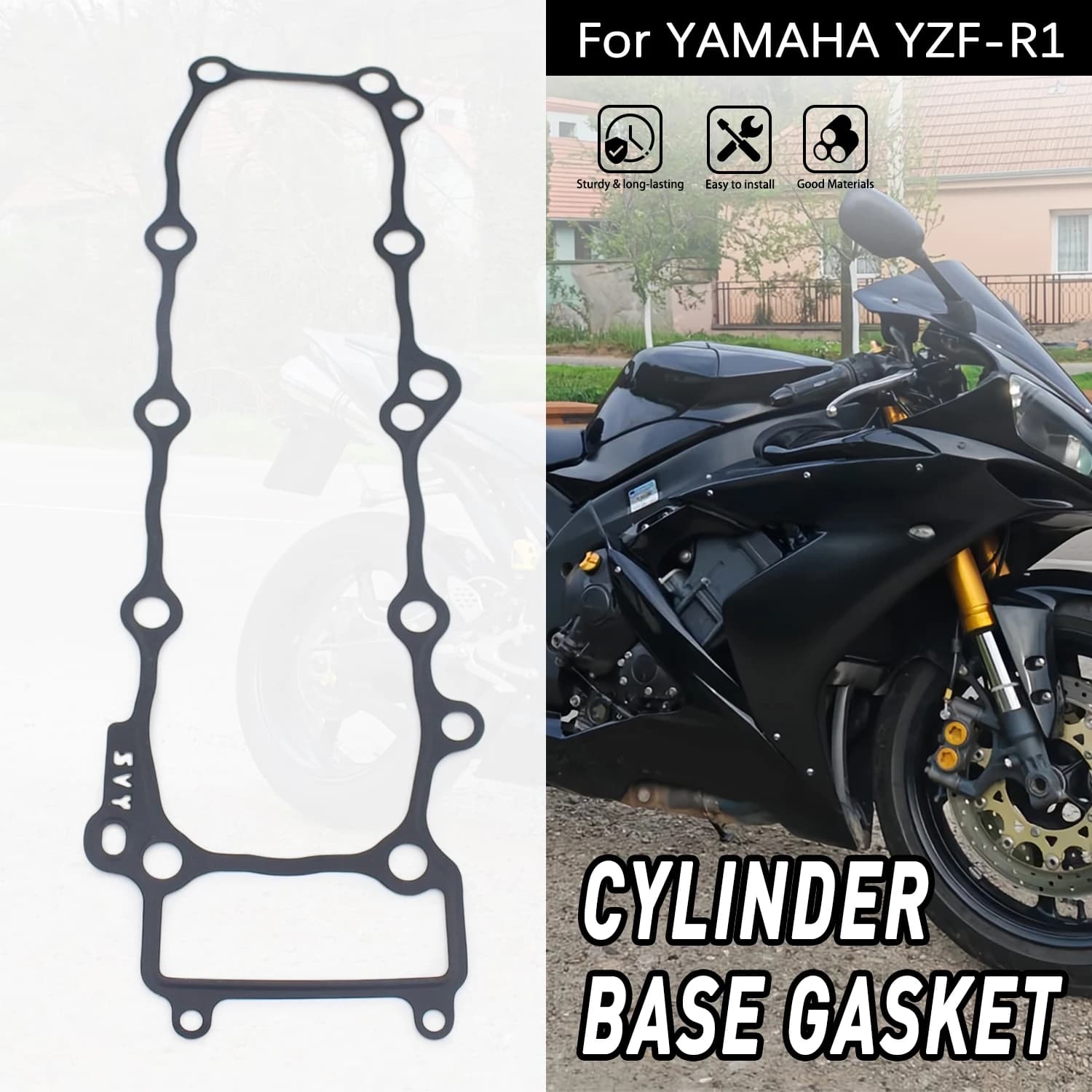 For Yamaha FZ8 2011-2013 FZ1 2007-2014 YZF-R1 YZF R1 2004-2008 Motorcycle Cylinder Head Crankcase Cover Gasket 5VY-11351-00-00