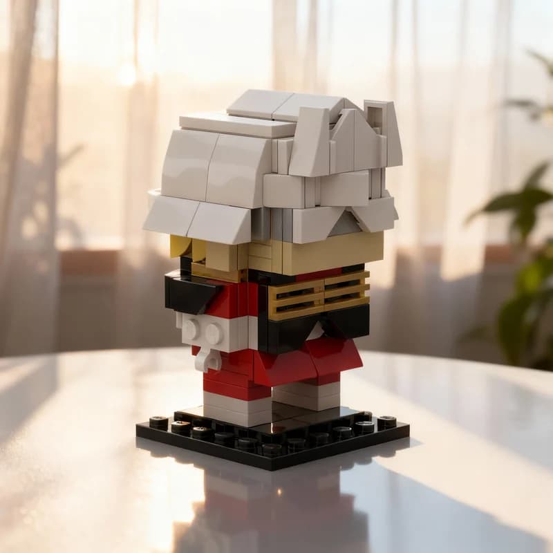 Set di Costruzioni MOC Char Aznable Brickheadz da 170 Pezzi, Modello Architettonico Fai-da-Te, Idea Creativa, Regalo di Natale Educativo
