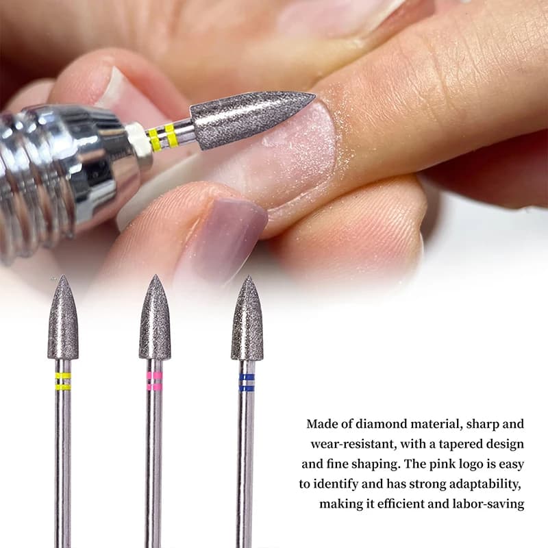 1 pcs cone drill tips nail machine pedicure foot cuticle tools clean nail file grinding head remove nail polish gel tools for nail art