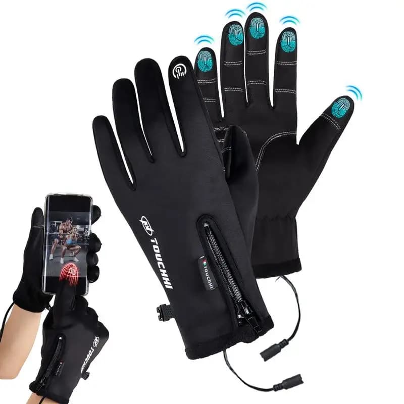 Heated Gloves Winter Heated Gloves Warm Waterproof Rechargeable USB Heating Thermal Gloves Touch Screen Heated Riding Gloves new