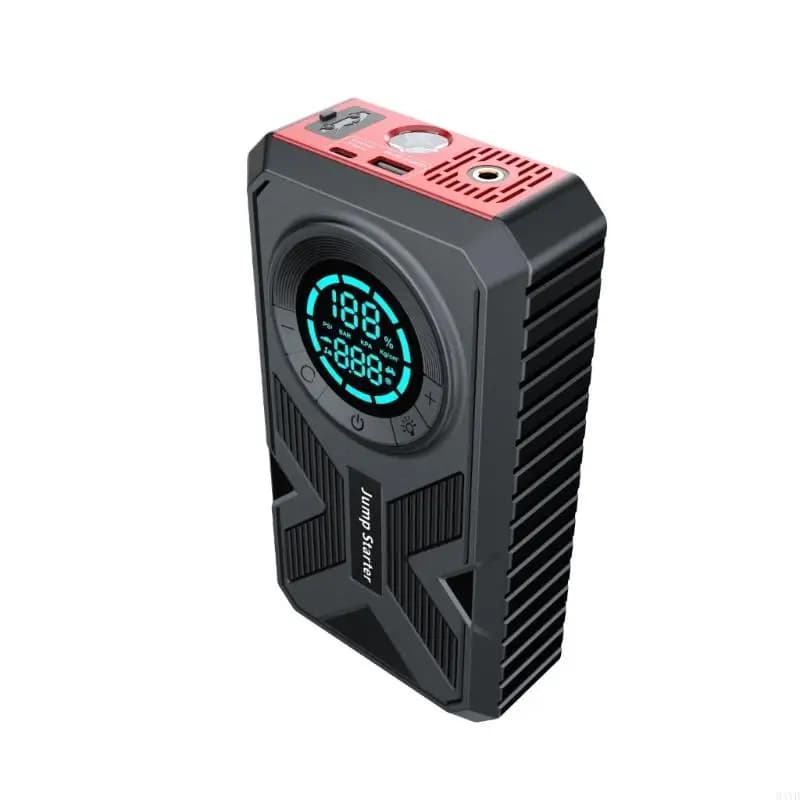 Avviatore emergenza per auto portatile e compressori d con luce per potenziare batteria del veicolo e gonfiare i in i