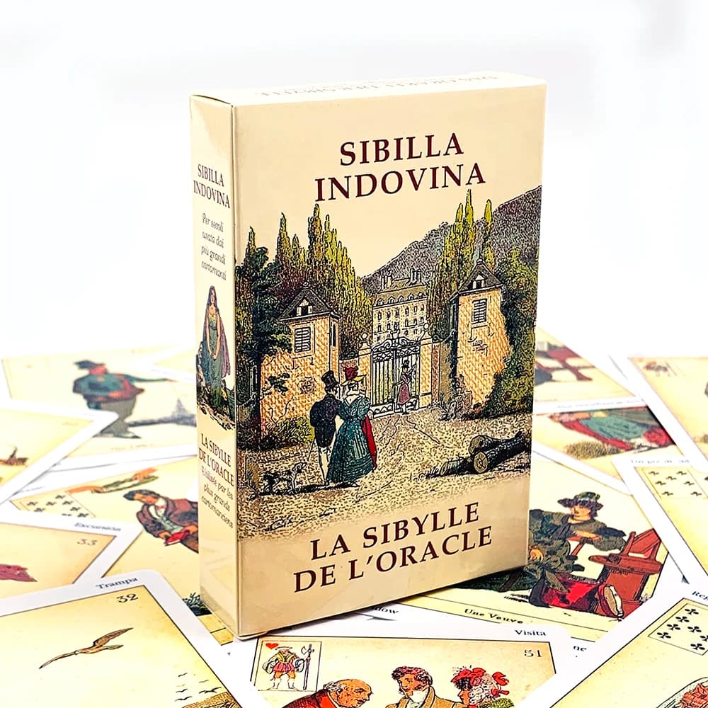 Nuove carte Oracle di Sibilla, 52 carte per giochi di società in famiglia, eleganti e compatte, ideali per viaggi, divinazione e giochi di società