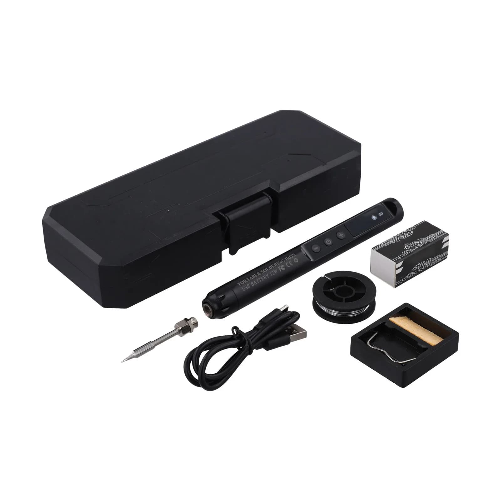 USB C Rechargeable Soldering Iron Set Digital Temperature Control 3 Tips For Circuit Board Fix Phone Component DIY Craft Tool