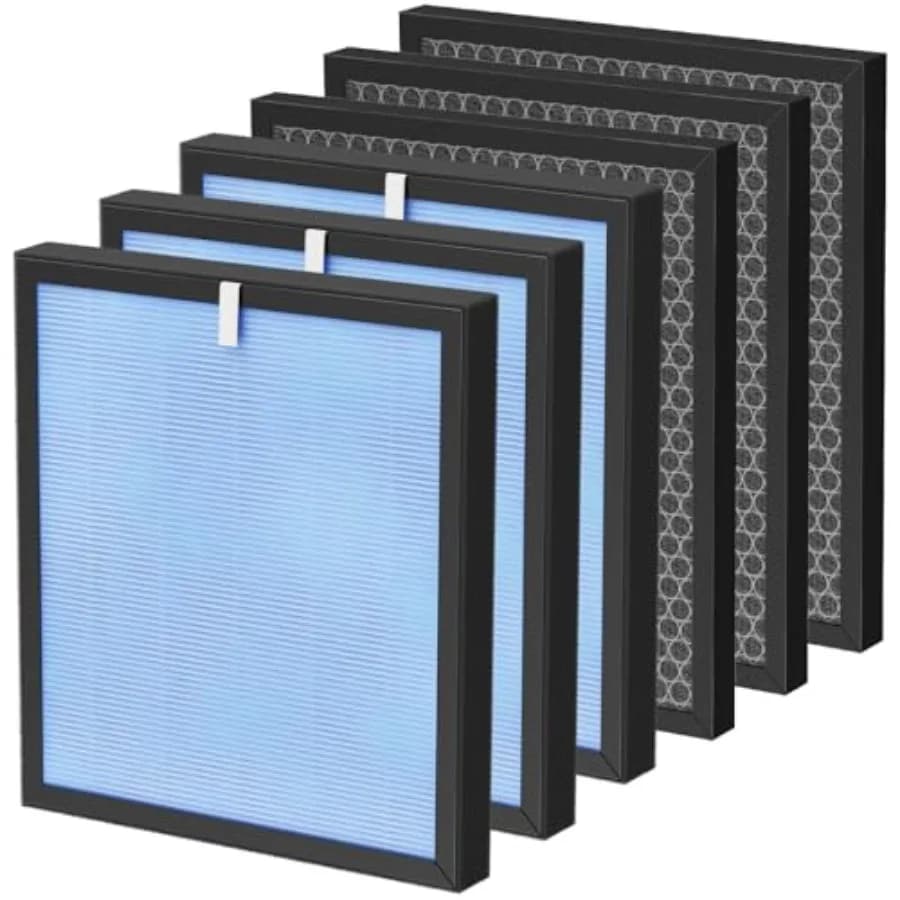 Filtro di Ricambio HSP00 Compatibile con Purificatori d'Aria HATHASPACE, Filtrazione 4-in-1 con H True Hepa e Carbone Attivo