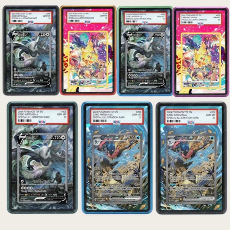 Art Display for Ptcg Lugia Greninja Card Extended Art Collection Card Display Rack Psa Storage Box Acrylic Protective Card Gifts