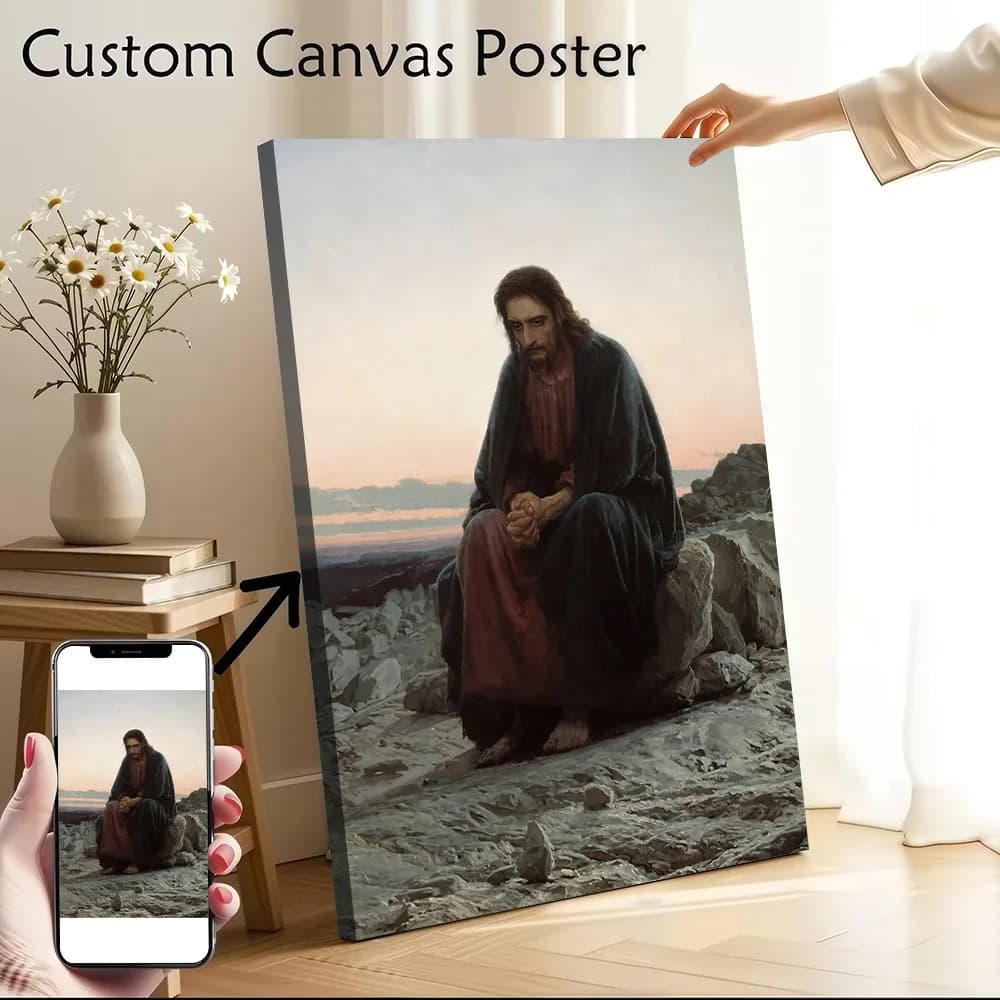 Christ in Gethsemane Painting Canvas Wall Arts Poster Customizable Pictures Printing for Room Decorative Paintings Home Decor