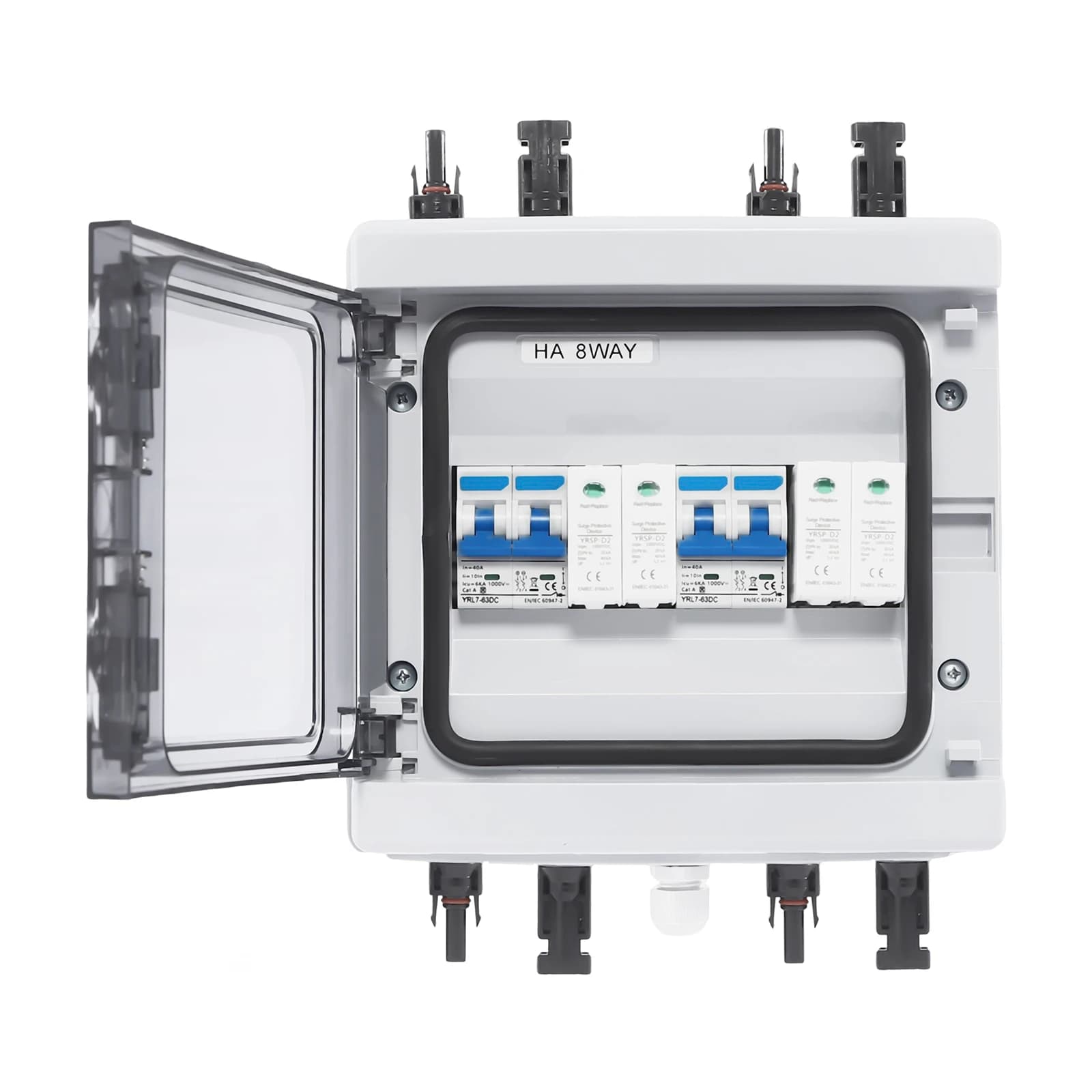 Quadro di Combinazione Solare, Protezione da Sovratensione e Fulmini per Impianti Fotovoltaici, Interruttore di Disconnessione CC, Grado di Protezione IP65, per Pannelli Solari e Sistemi Fotovoltaici