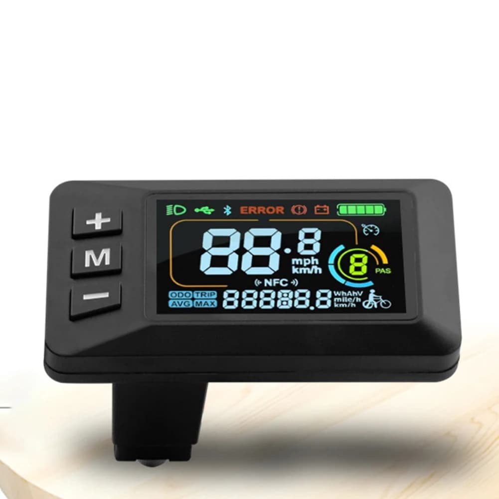 24V-60V Electric Bicycle LCD Display Digital Speedometer Panel E-bike with 5 pin cable and light line cycling parts