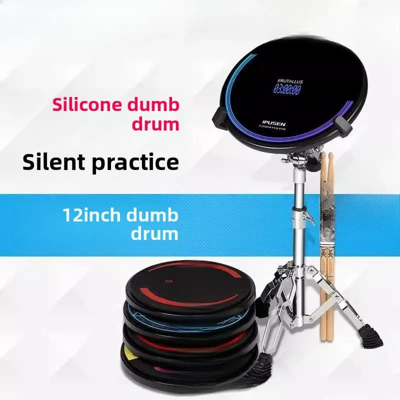 Set di manometro professionale da 12 pollici, kit di batteria, metronomo, tavola per percussioni per principianti