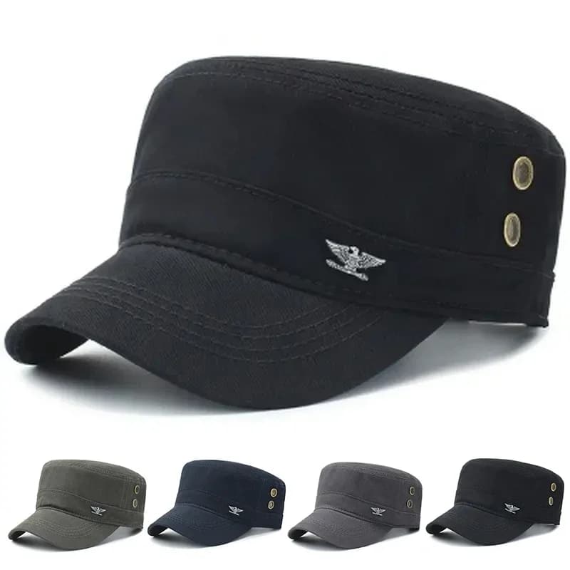 Men's Baseball Hat, Military Tactical Cap Autunnale, Men's Cotton Hat Flat, Sports Hats and Leisure