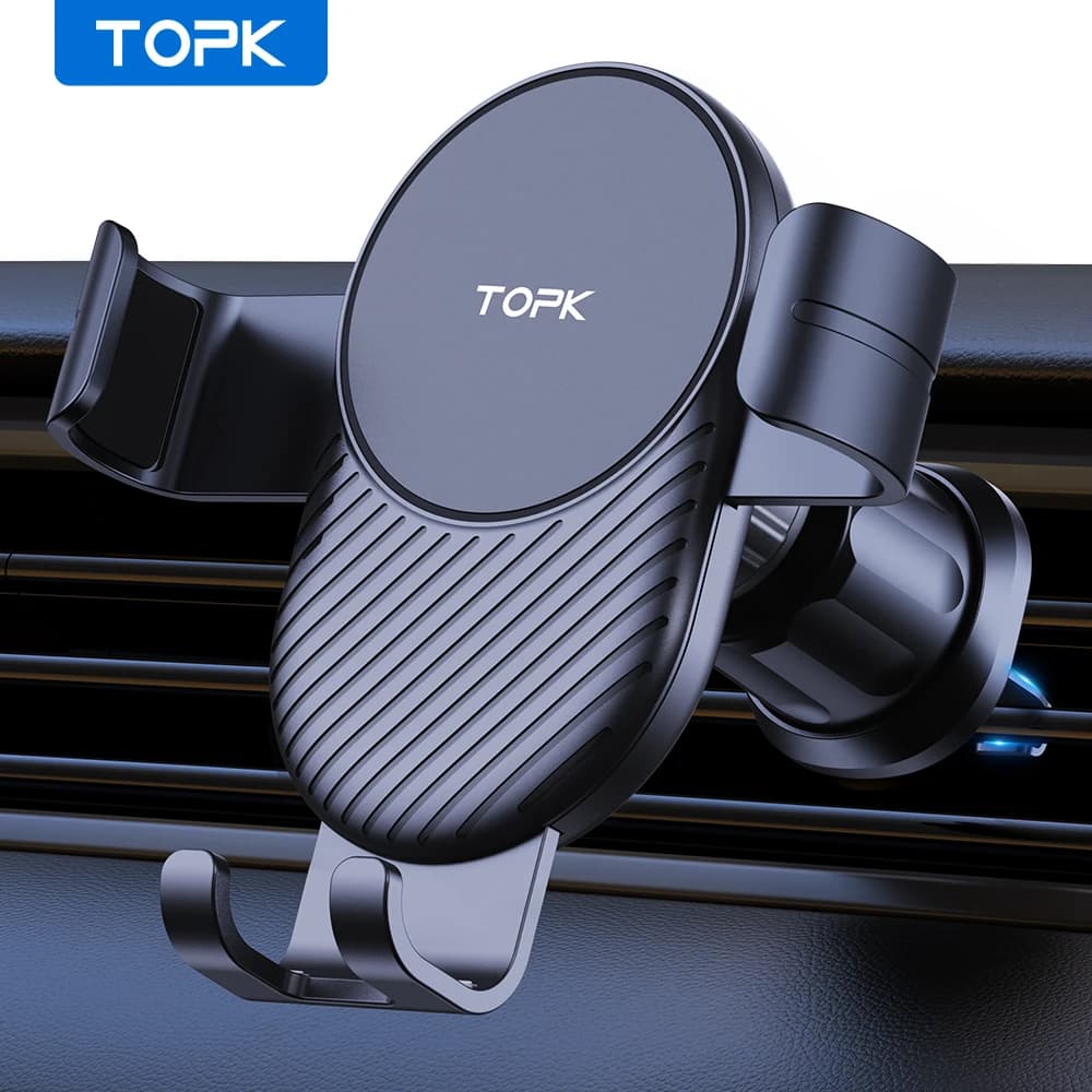 Supporto per cellulare TOPK supporto per cellulare per presa d'aria per auto supporto per telefono cellulare per auto per tesla bmw jeep toyota citroen