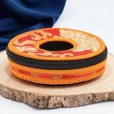 Premium Handmade Meditation Bell Case Nepal Design Sturdy Protection for Tibetan Tingsha Bells Bell Storage Box Container