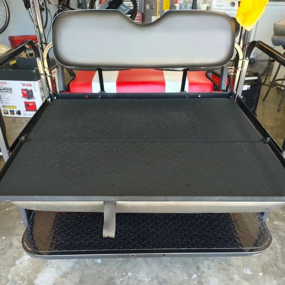 Kit Sedile Posteriore Ribaltabile per Golf Cart con Supporti per Tetto per Club Car DS 2000-2013